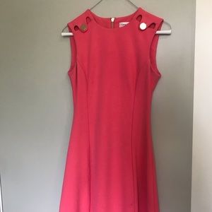 Calvin Klein embellished shoulder dress! 👗